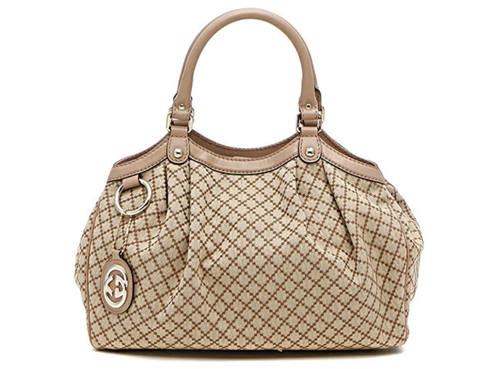 Gucci Sukey Tote Handbag Canvas Calfskin